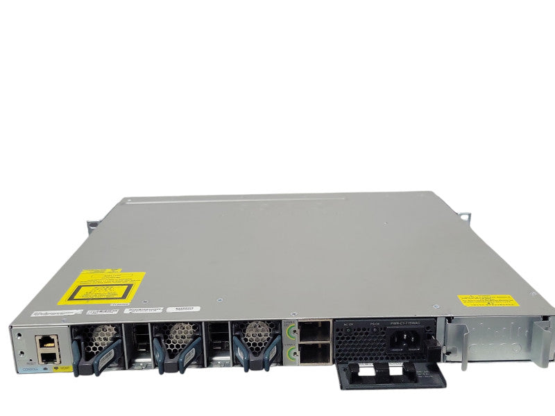 Cisco WS-C3850-48P-S Gigabit PoE Switch w/ C3850-NM-2-10G, 1x PSU, Ear moun _