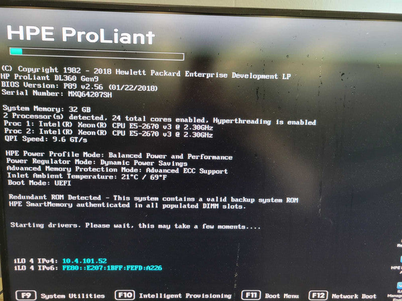 HP ProLiant DL360 Gen9 - 2x Xeon E5-2670 v3 | 32GB RAM | NO HDD | SMRT RAID % %