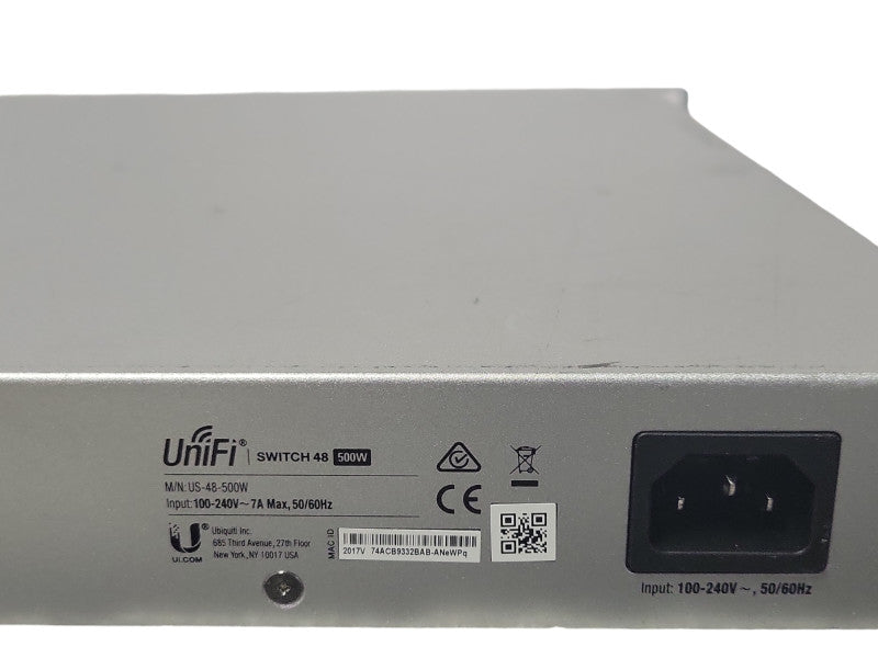 Ubiquiti UniFi Switch 48 US-48-500W 48 Port Managed Gigabit Switch READ _