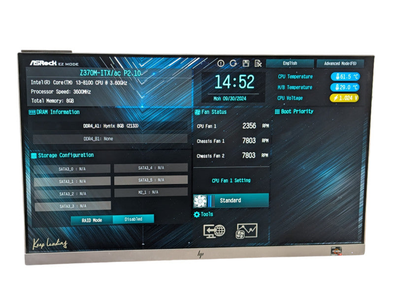 SuperLogic 1U ASRockZ370M-ITX/AC Intel Core i3-8100 @ 3.60Ghz 16GB RAM  -