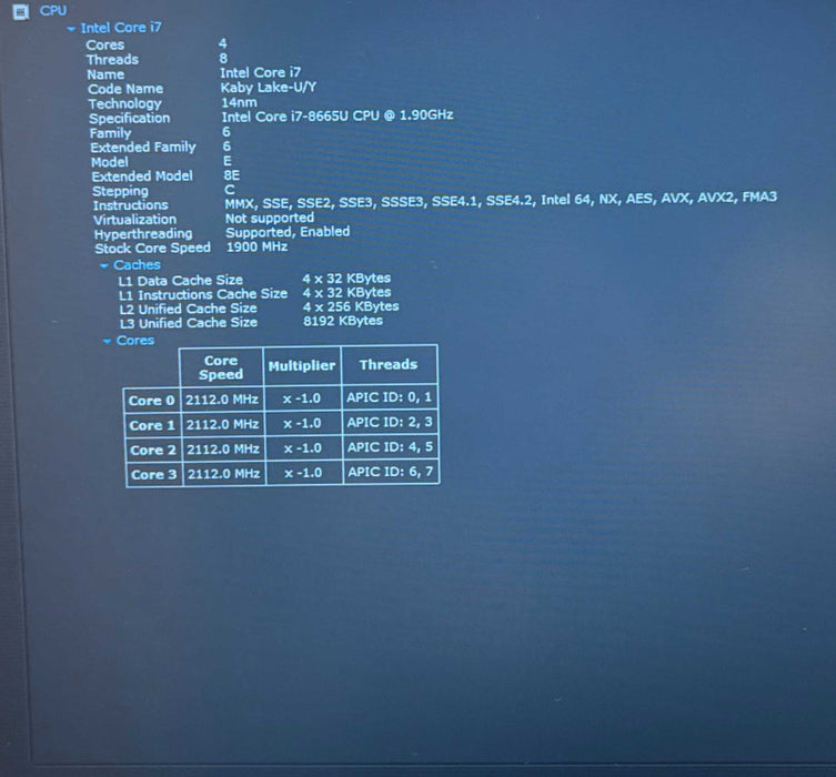 Lenovo ThinkPad P53s i7-8665U QUADRO P520 2GB GPU 16GB 256SSD READ!  Lap200