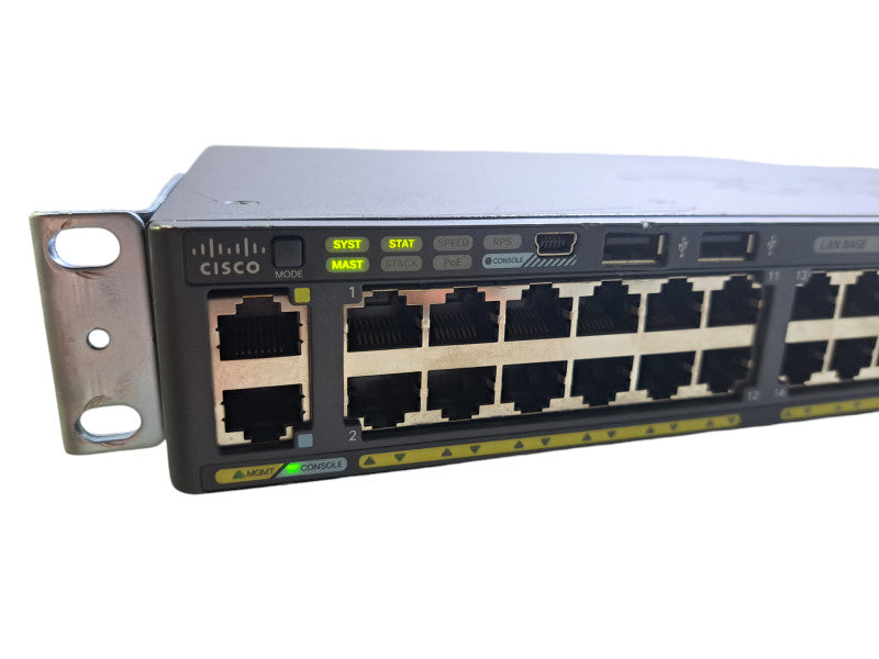 Cisco WS-C2960X-48FPS-L | 48 Port Gigabit PoE+ 740W Switch | 4x SFP