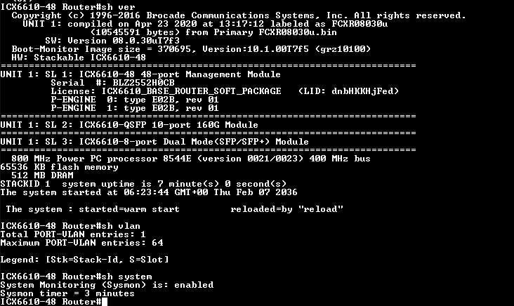 Brocade ICX6610-48-I ICX 6610-48 Layer 3 Switch