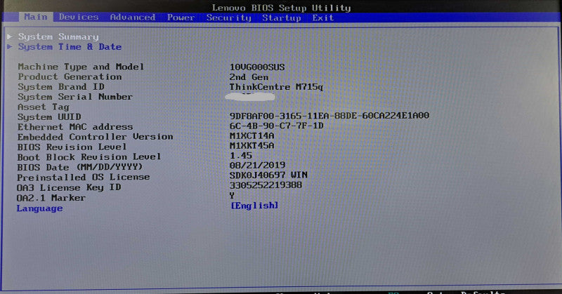 Lenovo M715q USFF| Ryzen 5 PRO 2400GE @3.2GHz 4C, 8GB DDR4, 256GB NVMe, Wi-Fi