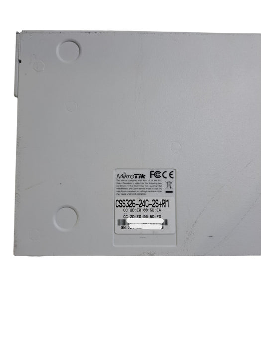MikroTik CSS326-24G-2S+RM | 24-Port Gigabit Ethernet Switch | 2x SFP+