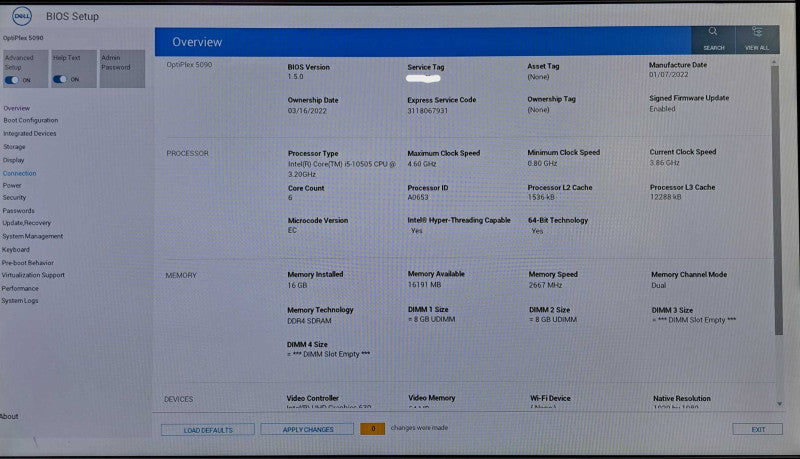 Dell OptiPlex 5090 SFF | i5-10505 @ 3.2GHz 6C, 16GB DDR4, No HDD's *READ*
