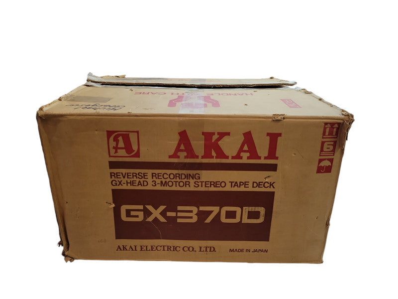 Akai GX-370D Reel to Reel Tape Recorder + Dust Cover + Box  %
