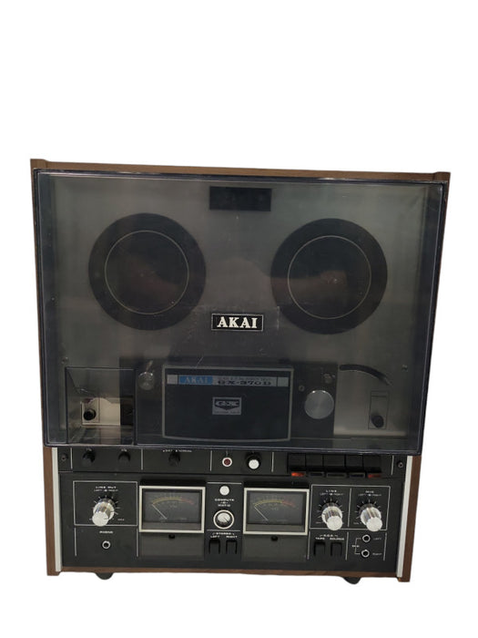 Akai GX-370D Reel to Reel Tape Recorder + Dust Cover + Box  %