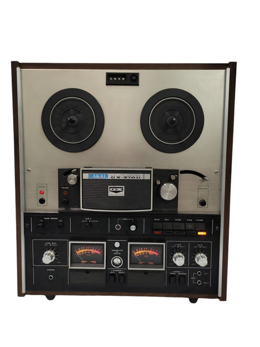 Akai GX-370D Reel to Reel Tape Recorder + Dust Cover + Box  %