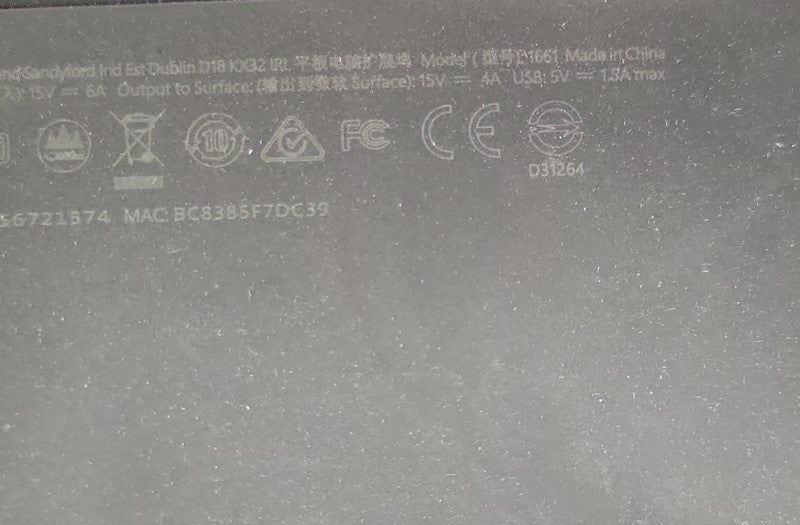 Microsoft Surface Pro Adapters - 1661 with Power Adapter Q