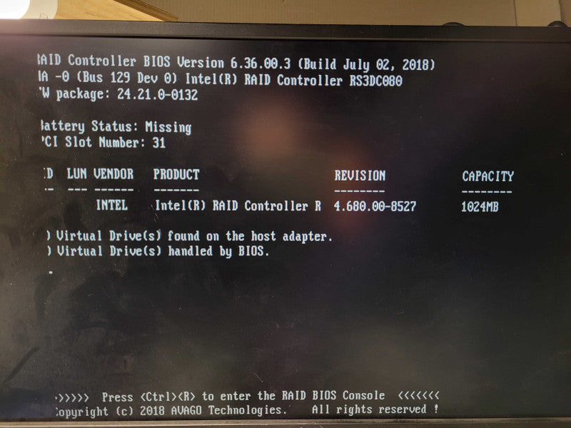 Intel Server S2600CW 2x Xeon E5-2620 V4 @ 2.1GHz 64GB RAM Intel RAID $