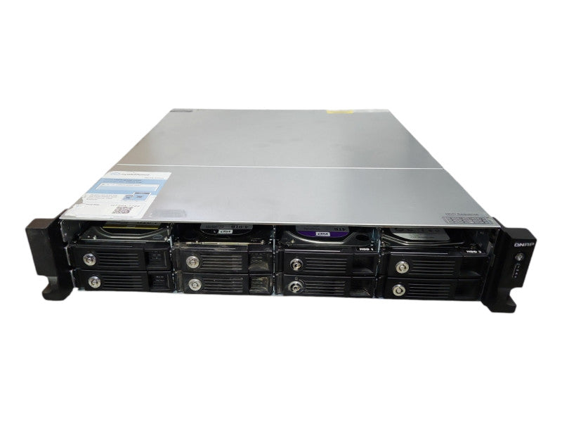 QNAP TVS-1271U-RP NAS 12 Bay NAS, 6x 4TB HDDs & 3x 3TB HDDs, 16GB RAM, READ