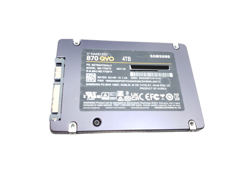 4TB SATA III 2.5" Samsung 870 QVO SSD - MZ-77Q4T0 Q+