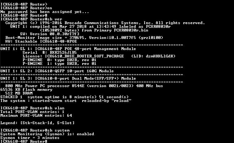 Brocade ICX6610-48P-E ICX 6610-48 Layer 3 Switch w/ 2x PSU