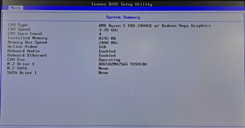 Lenovo M715q USFF| Ryzen 5 PRO 2400GE @3.2GHz 4C, 8GB DDR4, 256GB NVMe, Wi-Fi