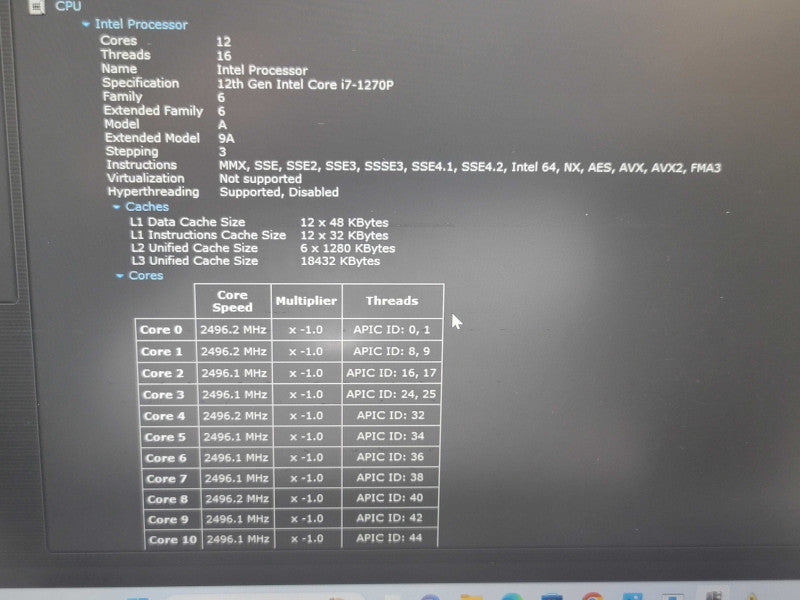 Dell Latitude 5431| i7-1270P| 16GB DDR5| MX550| 512GB NVMe READ β Lap200