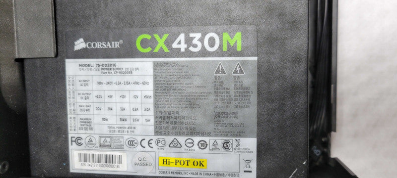 CORSAIR Tower Black Computer Case with 430W Power supply _