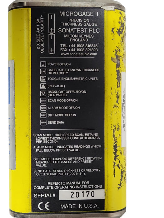 Sonaset Precision Thickness Gauge MicroGage II, READ _
