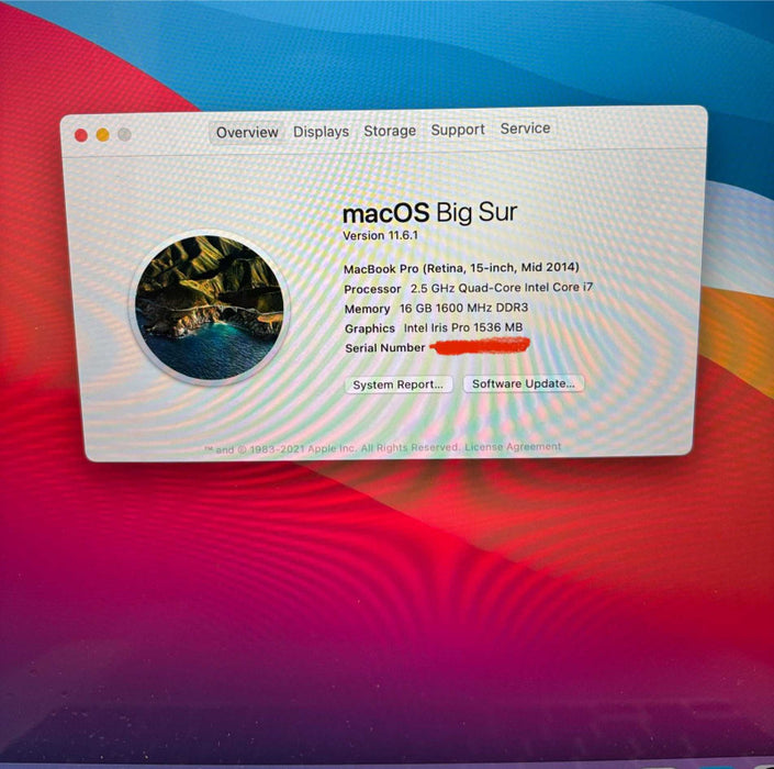 Apple MacBook Pro 15" Mid 2014 i7-4870HQ GeForce GT750M 16GB RAM 256SSD READ!