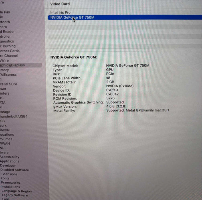 Apple MacBook Pro 15" Mid 2014 i7-4870HQ GeForce GT750M 16GB RAM 256SSD READ!