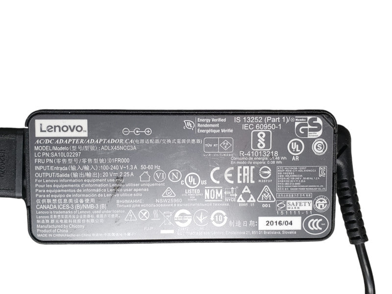 Set of 10xGenuine Lenovo Slim Tip Power Laptop/USFF Desktop Adapter 45W|20V|2.25A