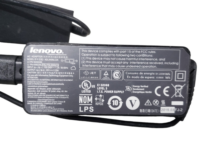 Set of 10xGenuine Lenovo Yellow Tip Laptop/USFF Desktop Adapter 45W|20V|2.25A