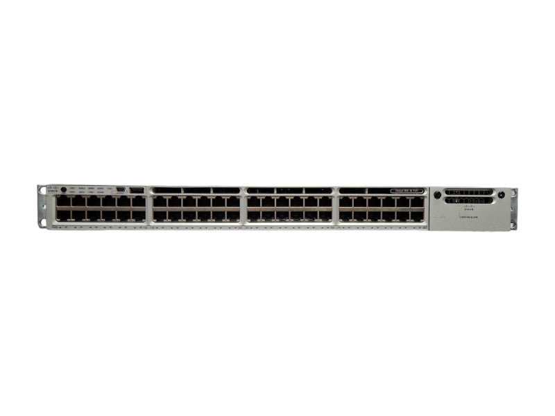 Cisco WS-C3850-48F-S 48-Port Gigabit PoE+ Switch, 2x 1100W PSU