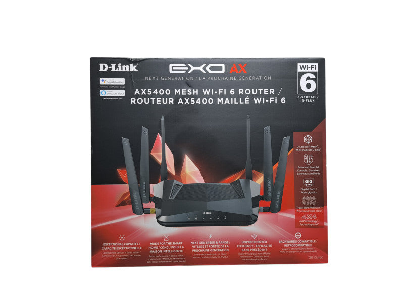 D-Link DIR-X5460 | EXO AX5400 Wi-Fi 6 Router w/ Gigabit Ports, MU-MIMO