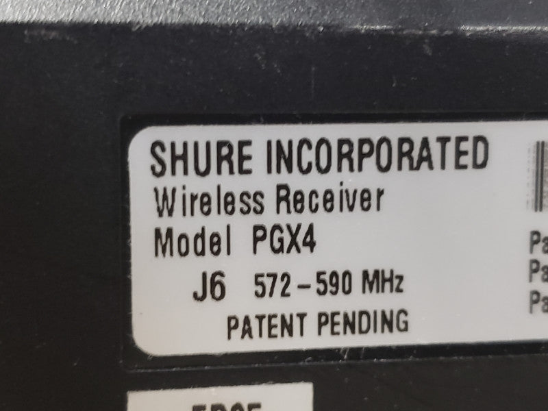 SHURE PGX4 J6 Wireless Receiver 572-590 MHz