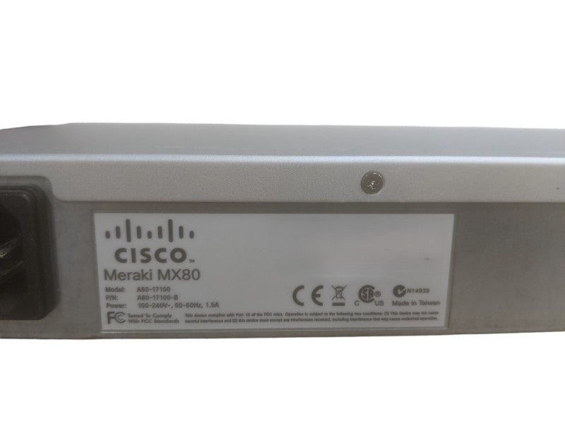 Cisco MX80 | A80-17100 | Cloud Managed Security Appliance | Unclaimed