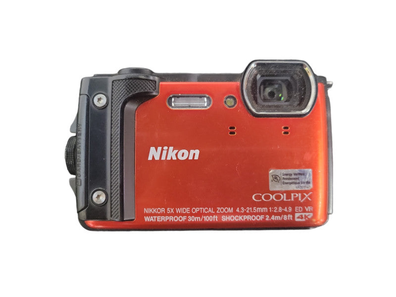 Nikon COOLPIX W300 Orange Waterproof Digital Camera READ !