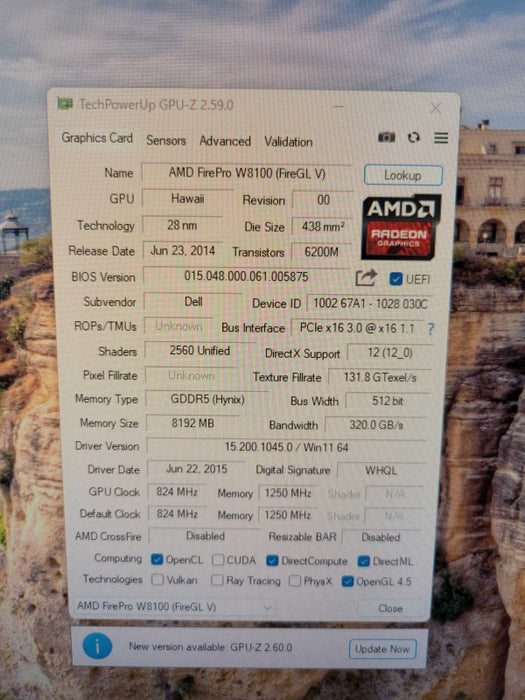 AMD FIREPRO W8100 8GB PCIE %