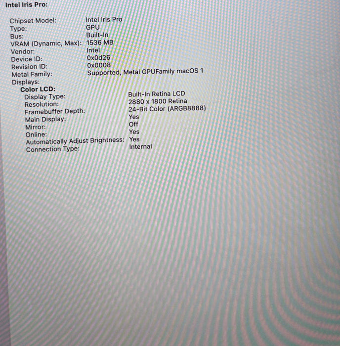 Apple MacBook Pro 15" Mid 2014 i7-4770HQ 16GB RAM 256SSD READ!