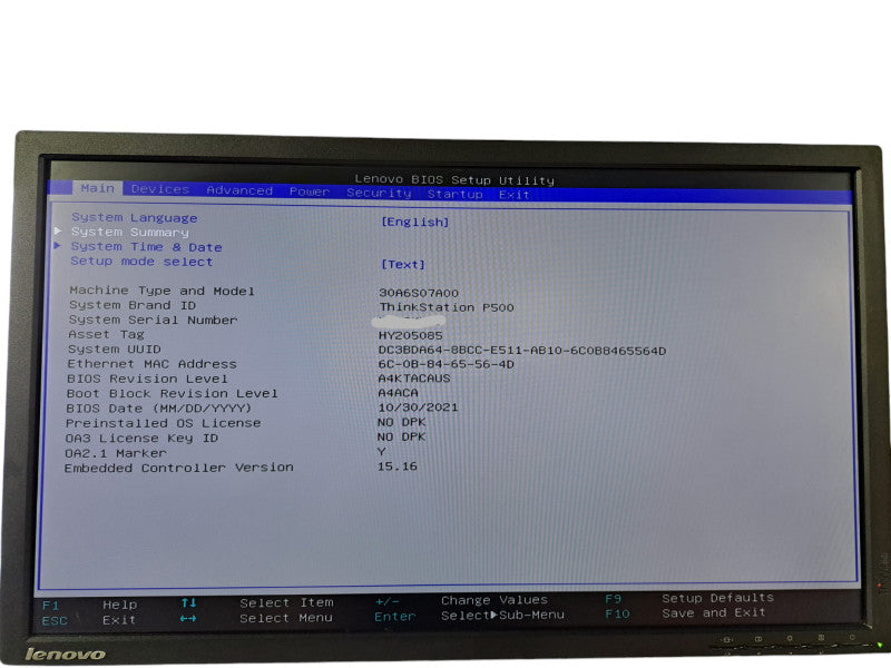 Lenovo ThinkStation P500 | Xeon E5-1650 v3 @3.50GHz, 16GB DDR4, Quadro K2000