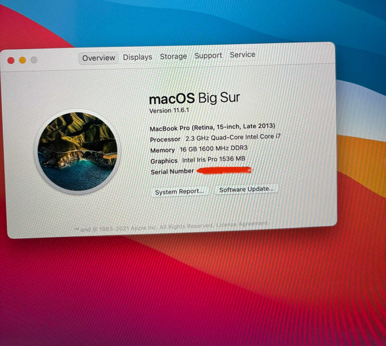 Apple MacBook Pro 15" Late 2013 i7-4850HQ GeForce GT750M 16GB RAM 256SSD READ