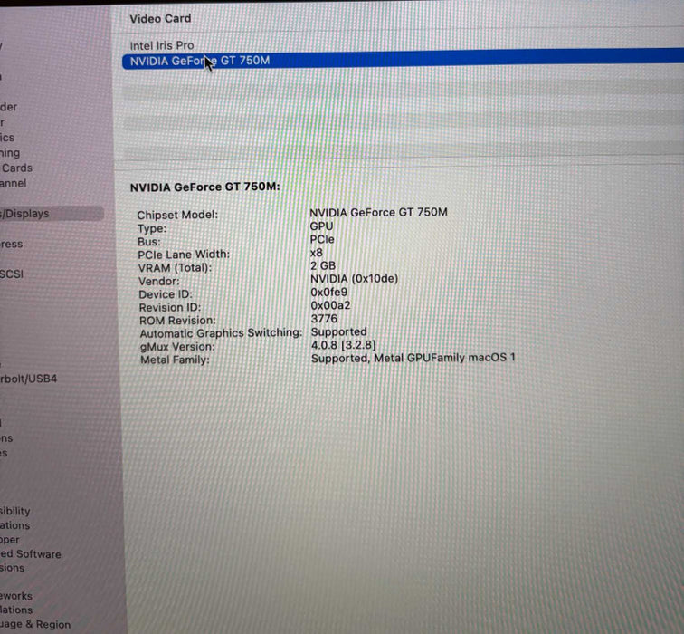 Apple MacBook Pro 15" Late 2013 i7-4850HQ GeForce GT750M 16GB RAM 256SSD READ