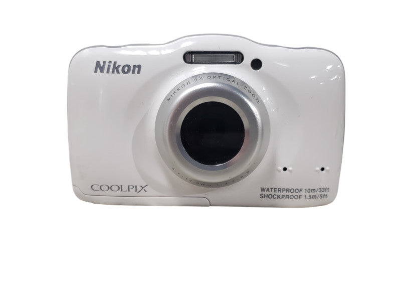Nikon - Coolpix S32 13.2-Megapixel Digital Camera - White
