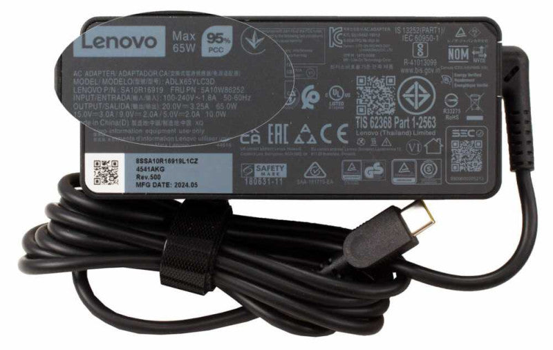 New Lenovo Genuine Original 64W USB-C PD 65W Charger ADLX65YLC2D  Q-