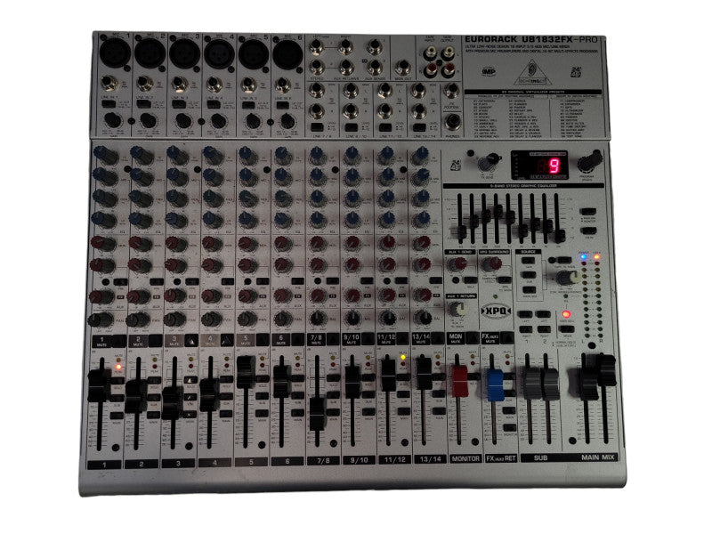 Behringer Brand Eurorack UB1832FX-Pro Model 18-Input 3/2-Bus Mic/Line Mixer %