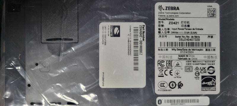 Like New Zebra ZD421 Direct Thermal Barcode Label Printer ZD4A042-D01M00EZ _