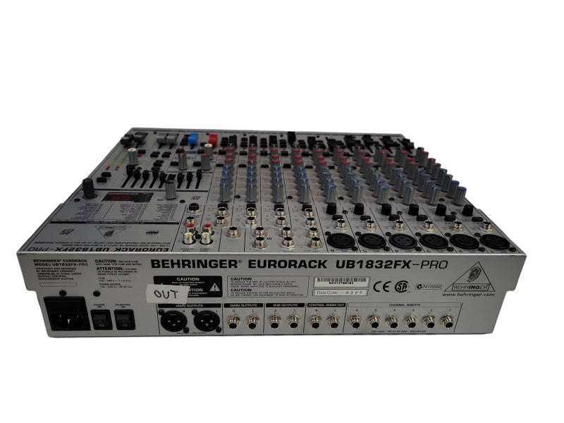 Behringer Brand Eurorack UB1832FX-Pro Model 18-Input 3/2-Bus Mic/Line Mixer %