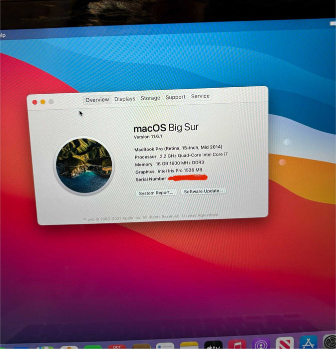 Apple MacBook Pro 15" Mid 2014 i7-4770HQ 16GB 256SSD French Keyboard READ!