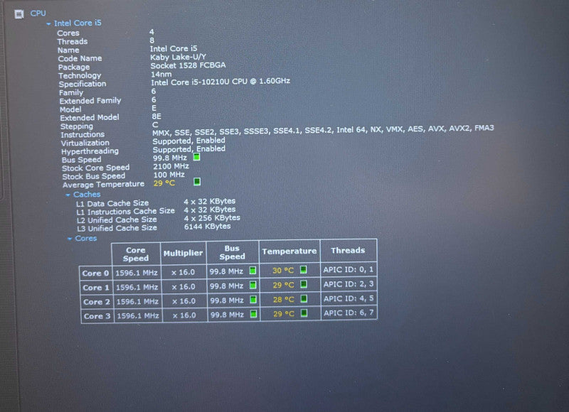 Lenovo ThinkPad E15 Intel Core i5-10210U@1.6GHz 16GB RAM 256GB SSD  Lap200