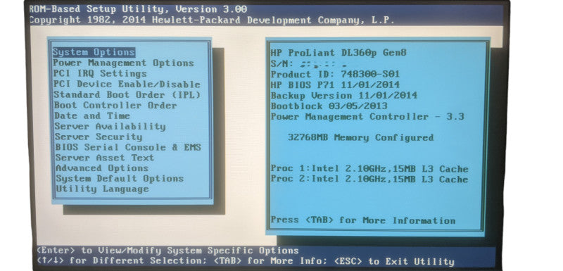 HP ProLiant DL360p Gen8 1U  | 2x Xeon E5-2640 | 32GB DDR3 | No HDD | P420i