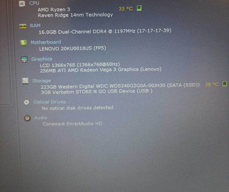 Lenovo ThinkPad E485 AMD Ryzen 3 2200 16GB RAM 256GB SSD  BudLap