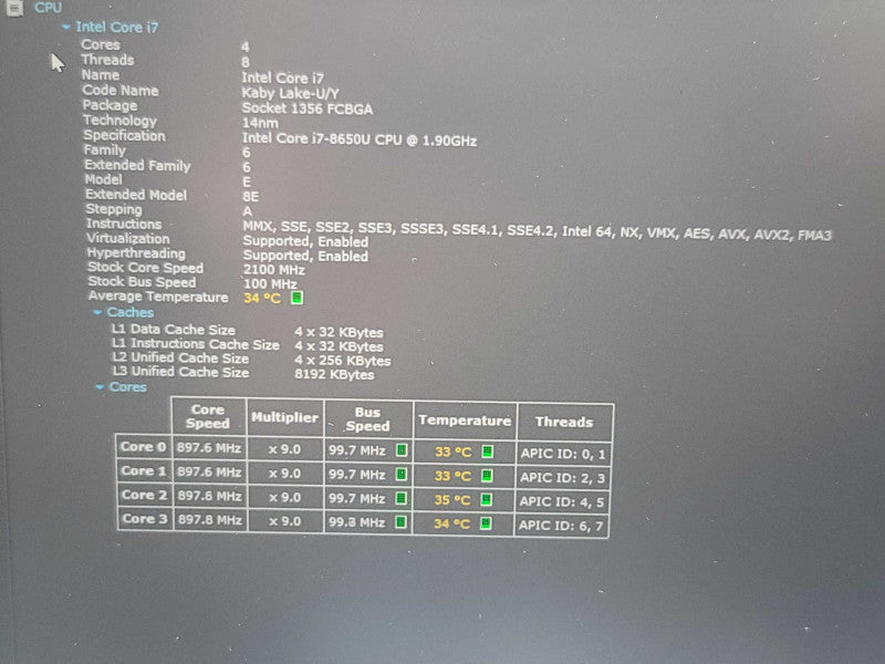 Microsoft Surface Laptop 2 | i7-8650U| 8GB DDR3| 256GB SSD β PARTS/REPAIR Lap200