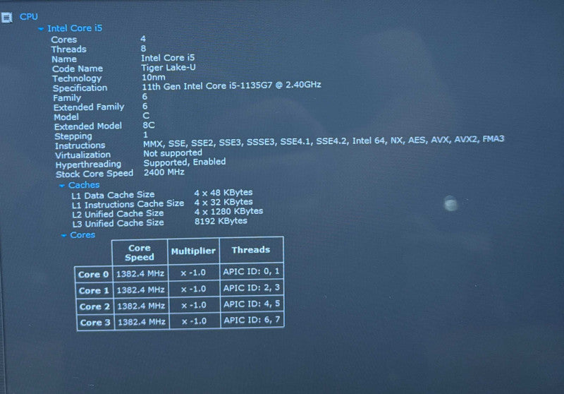 Dell Latitude 5320 TOUCH Intel Core i5-1135G7@2.4GHz 8GB RAM 256GB SSD  Lap200