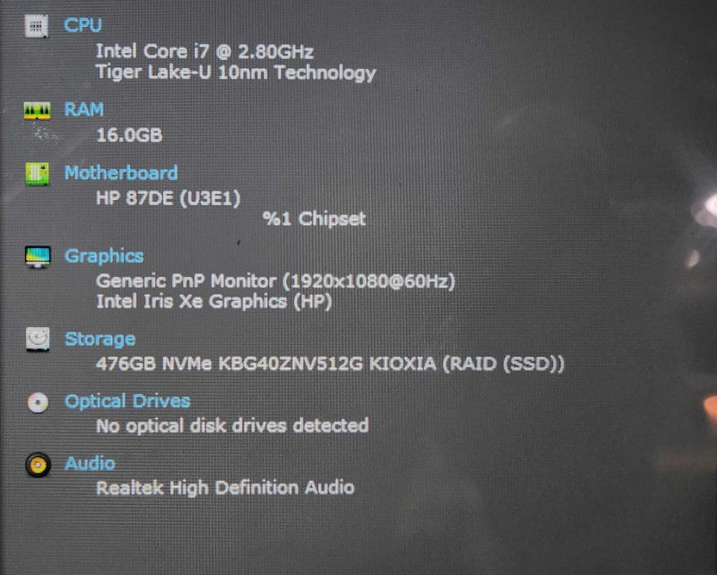 HP HP Pavilion x360 15-dq2xxx, i7-1165G7 2.80GHz, 16GB RAM, 512GB SSD  Lap200