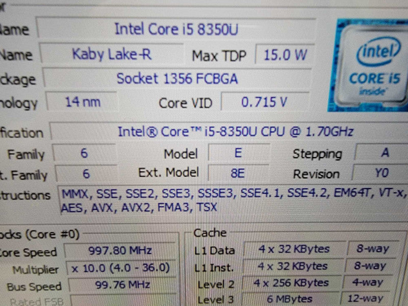 MS Surface Laptop 2 1769 | 4-Core i5-8350U @1.7GHz 8GB RAM 256GB SSD - READ  BudLap