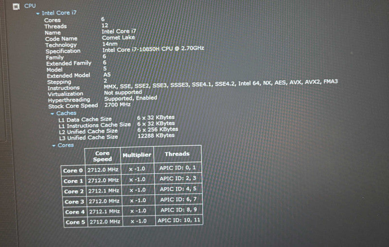 Dell latitude 5411 i7-10850H GeForce MX250 2GB GPU 16GB RAM 256GB SSD READ!  Lap200